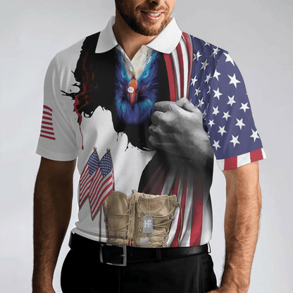 Eagle American Flag Veteran Men Polo Shirt, Every Veteran Is A Hero Polo Shirt, Patriotic Veteran Shirt For Men - Amzanimalsgift