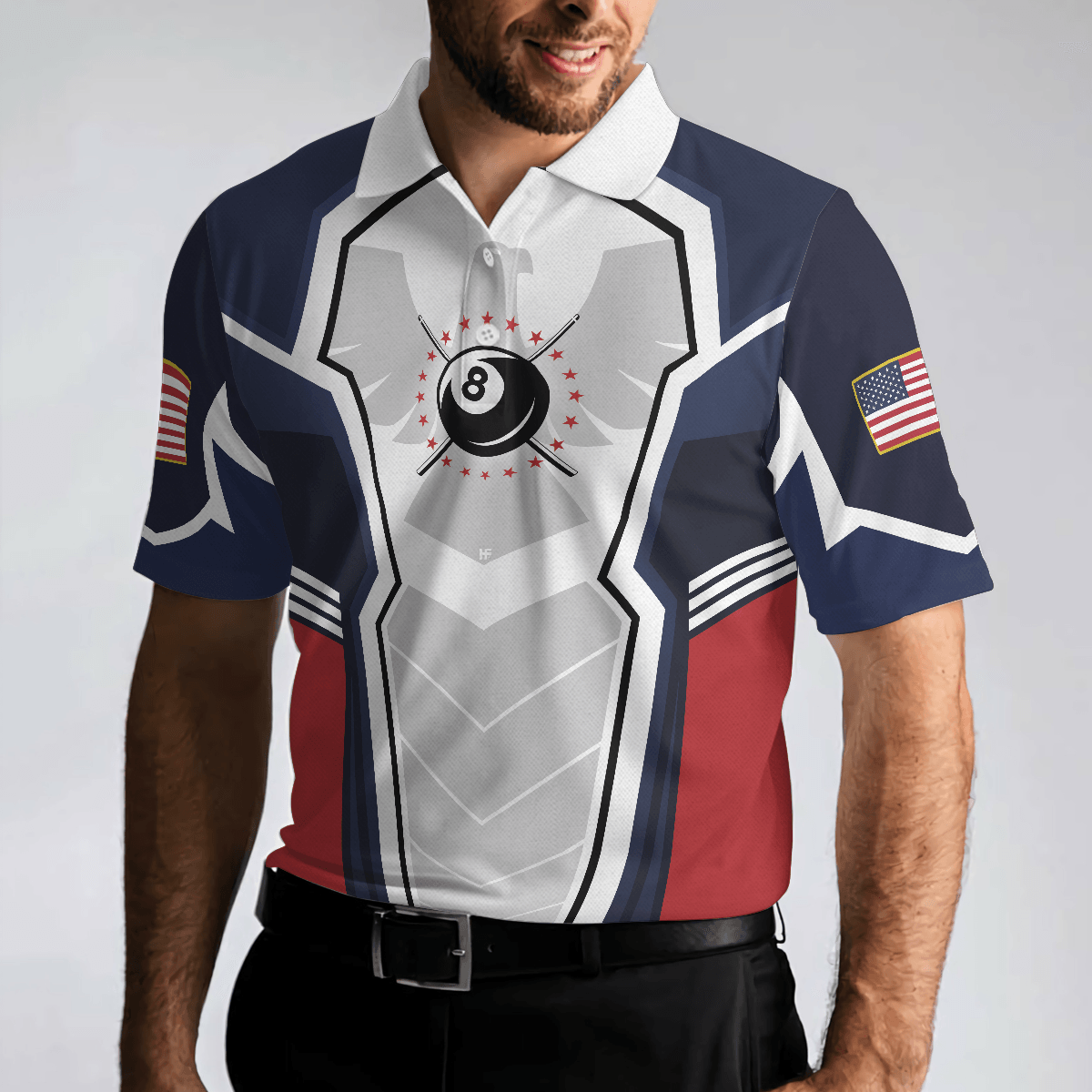 Eagle Billiards Polo Shirt, American Eagle Pool Shirt, Best Short Sleeve Billiards Polo Shirt For Men, Polo Shirt For Men, Best Gift For Billiards Lovers - Amzanimalsgift