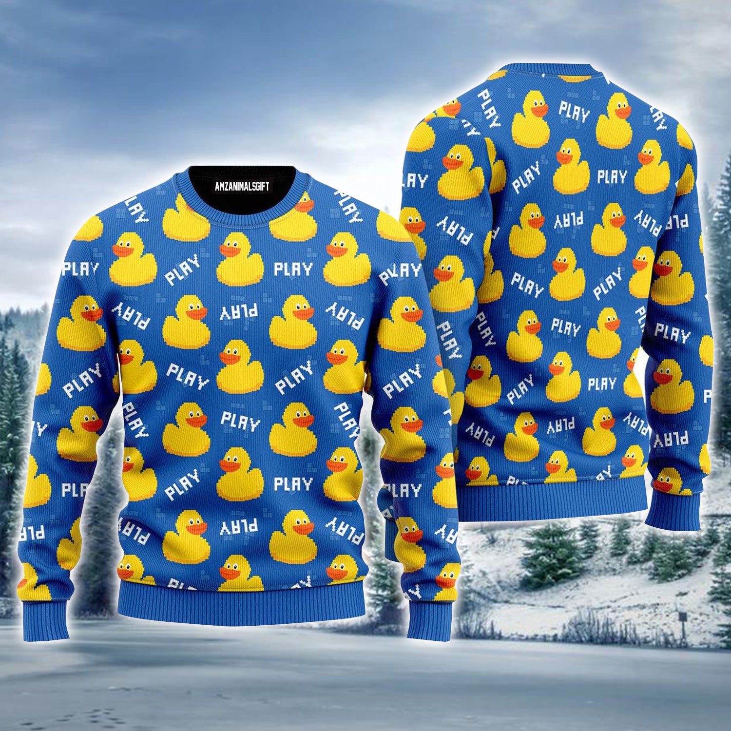 Rubber Duck Ugly Sweater For Men & Women, Perfect Outfit For Christmas New Year Autumn Winter