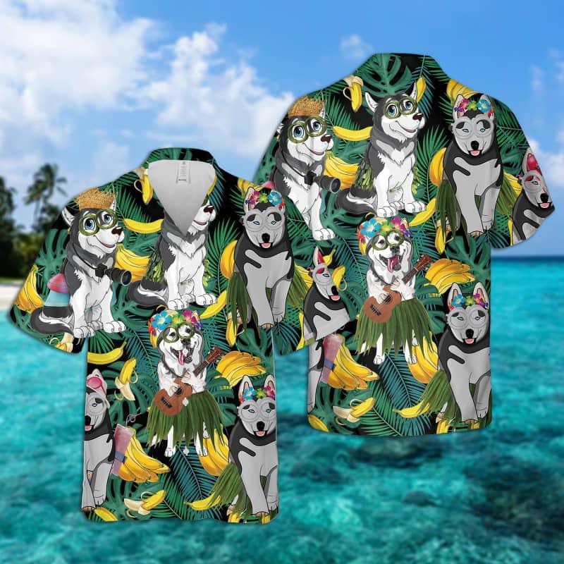 English Springer Hawaiian Shirt, Tropical Summer Leaves Hawaiian Shirt For Men - Perfect Gift For English Springer Lovers, Boyfriend, Friend, Family - Amzanimalsgift