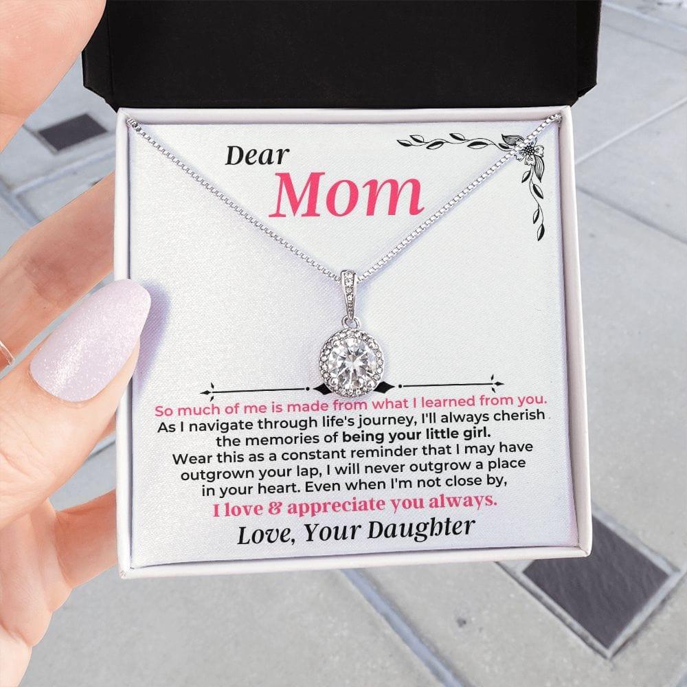 Eternal Love Necklace For Mom From Daughter , Beautiful Gift Set for Mom, I Love & Appreciate You Always, Meaningful Gifts For Mom From Daughter - Amzanimalsgift