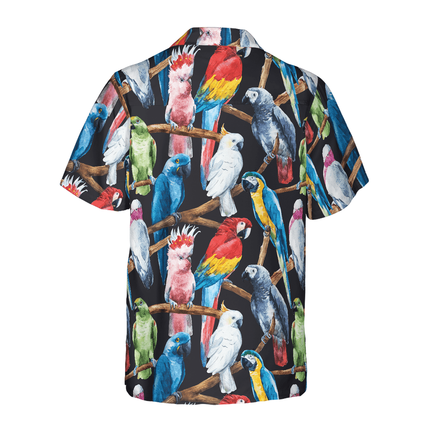 Exotic Parrots & Plant Leaves Hawaiian Shirt, Colorful Summer Aloha Shirts For Men Women, Perfect Gift For Husband, Wife, Boyfriend, Friend - Amzanimalsgift