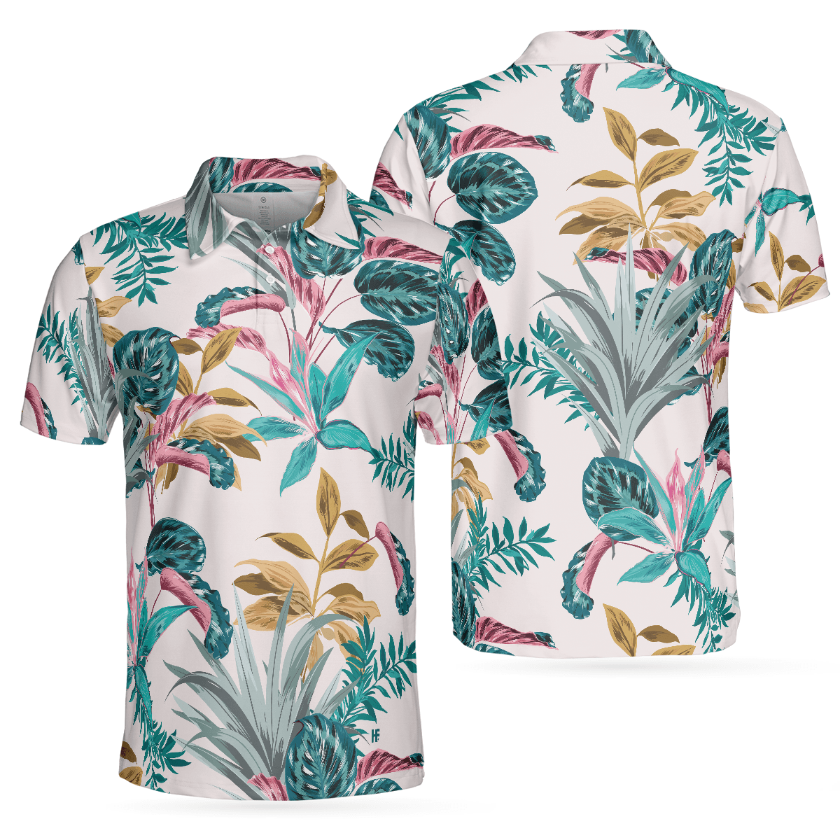 Exotic Tropical Plants Men Polo Shirt, Best Tropical Plant Polo Shirt For Adults, Tropical Themed Shirt - Amzanimalsgift