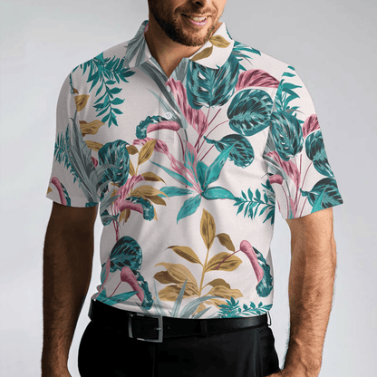 Exotic Tropical Plants Men Polo Shirt, Best Tropical Plant Polo Shirt For Adults, Tropical Themed Shirt - Amzanimalsgift