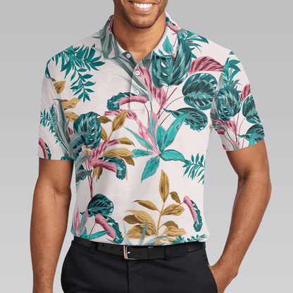 Exotic Tropical Plants Men Polo Shirt, Best Tropical Plant Polo Shirt For Adults, Tropical Themed Shirt - Amzanimalsgift