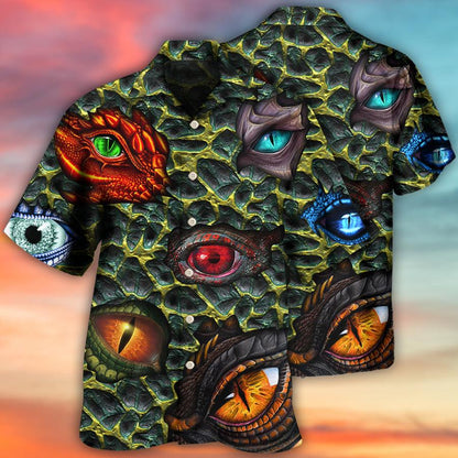 Eye Dragon Hawaiian Shirt For Summer, The Eye Of Dragon Style Hawaiian Shirts Outfit For Men Women, Dragon Lovers - Amzanimalsgift