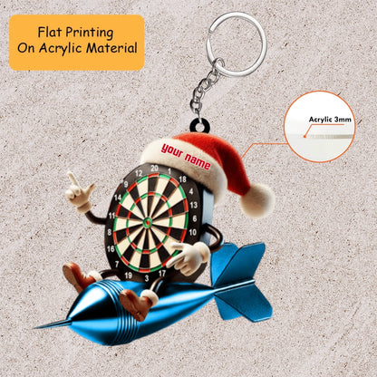 Personalized Dart Pins Acrylic Ornament, Bowling Keychain, Car Ornament, Christmas Ornament Gifts
