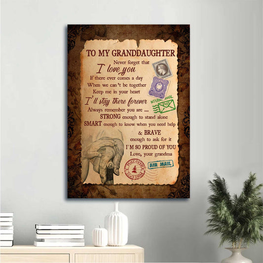 Family Portrait Canvas, Vintage letter, I'm so proud of you Gift for granddaughter - Family Portrait Canvas Prints, Wall Art - Amzanimalsgift