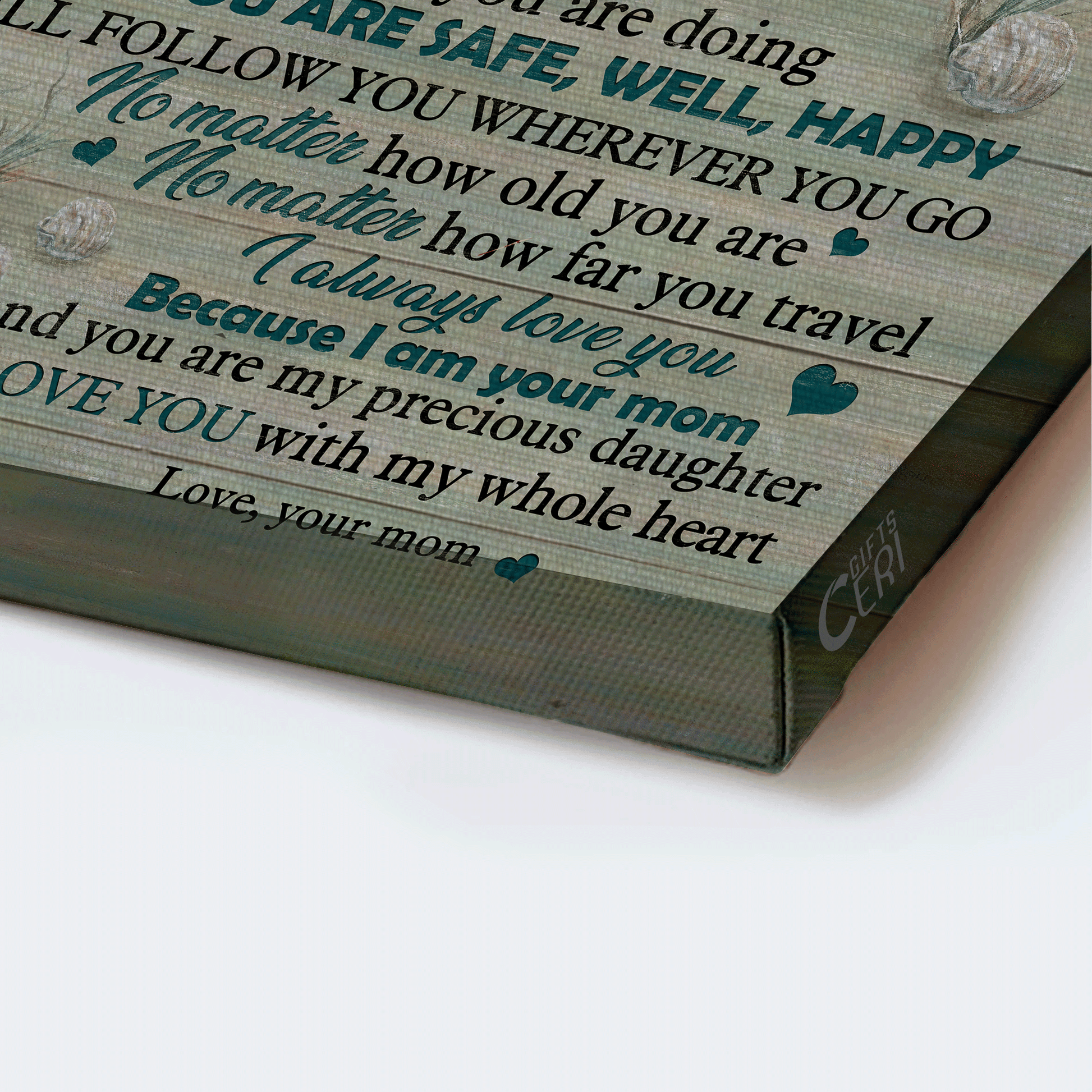 Family Premium Wrapped Landscape Canvas - To My Daughter, Starfish, I Pray That You Are Safe, Well, Happy - Perfect Gift For Daughter - Amzanimalsgift