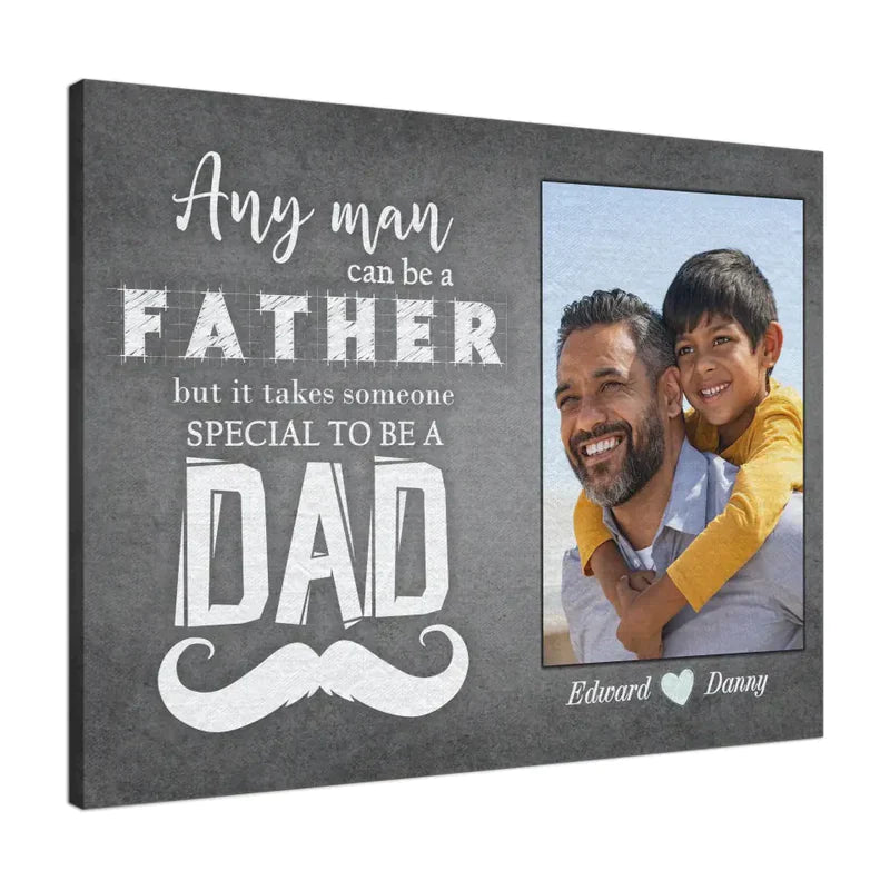 Father's Day Landscape Canvas Customized Photo - Personalized Special To Be A Dad Dem Canvas, Father Canvas - Gift For Dad, Father's Day Gifts - Amzanimalsgift