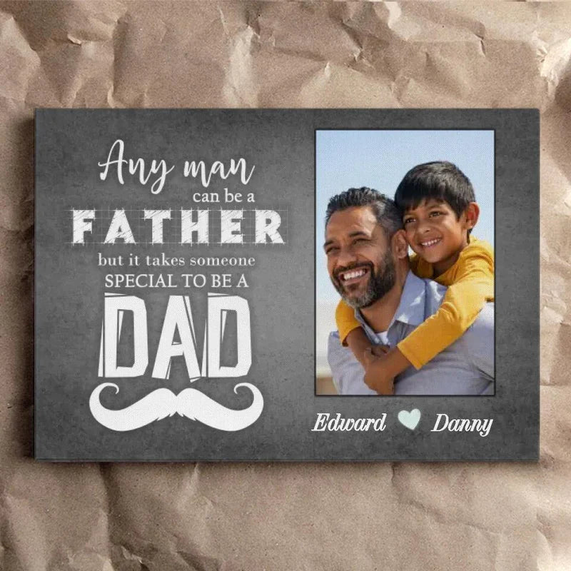 Father's Day Landscape Canvas Customized Photo - Personalized Special To Be A Dad Dem Canvas, Father Canvas - Gift For Dad, Father's Day Gifts - Amzanimalsgift