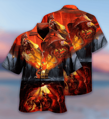 Fire Dragon Aloha Hawaiian Shirt For Summer, Dragon Amazing Love Life Hawaiian Shirts Outfit For Men Women, Dragon Lovers - Amzanimalsgift