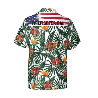 Firefighter Aloha Hawaiian Shirts For Summer, Fire Logo Tropical Hawaiian Shirt For Men Women, Beach Wear Gift For Firefighter, Friend, Family - Amzanimalsgift