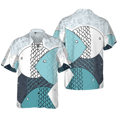 Fish Hawaiian Shirt, Thousand Fish In The Sea Aloha Shirt For Men - Perfect Gift For Men, Husband, Boyfriend, Friend, Family - Amzanimalsgift