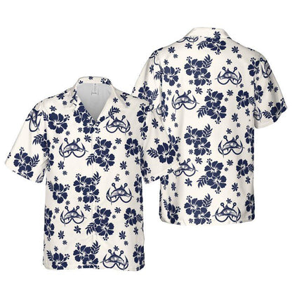 Fishing Aloha Hawaiian Shirts For Summer Outfit, Blue Tropical Hawaiian Shirt For Men Women, Beach Wear Fisherman Gift For Friend, Fishing Lovers - Amzanimalsgift