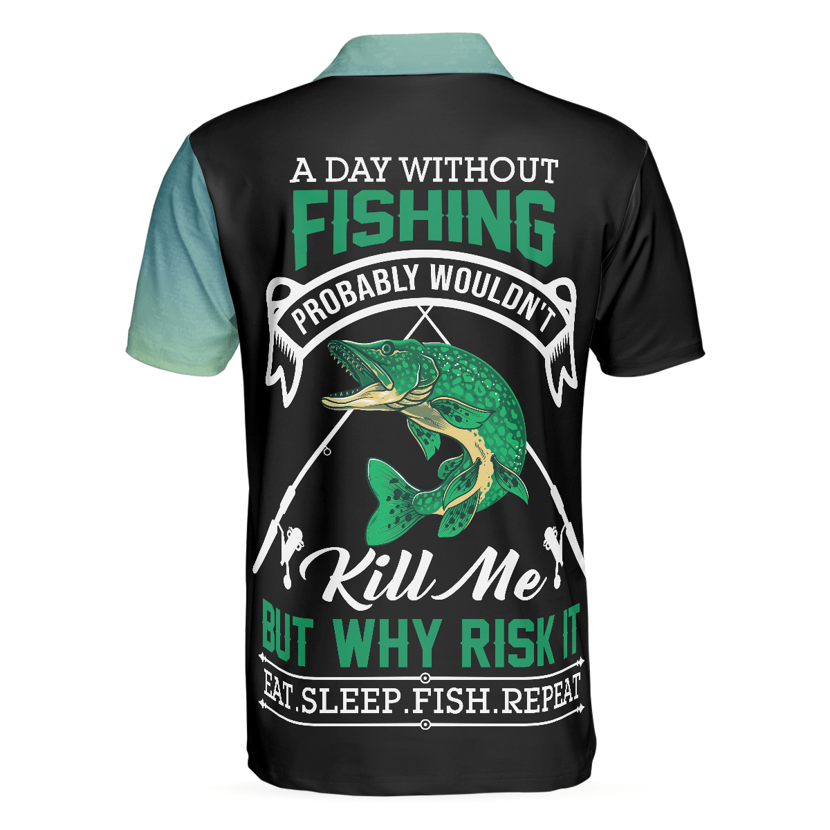 Fishing Men Polo Shirt, A Day Without Fishing Eat Sleep Fish Repeat Shirt For Men, Crazy Fishing Apparel, Gift For Golfers - Amzanimalsgift
