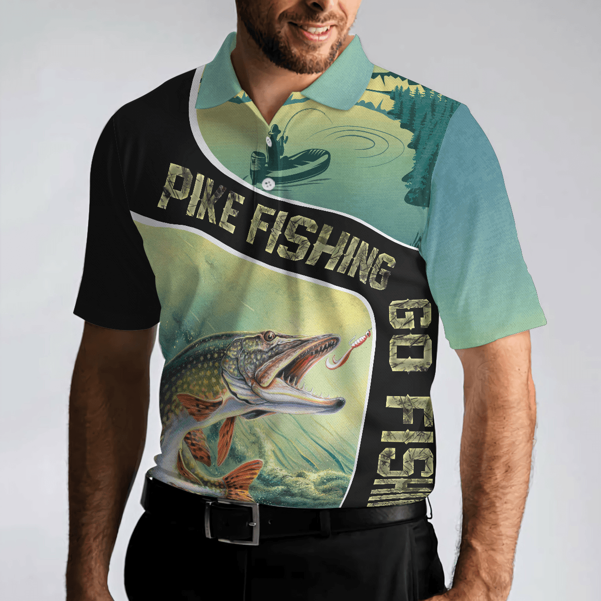 Fishing Men Polo Shirt, A Day Without Fishing Eat Sleep Fish Repeat Shirt For Men, Crazy Fishing Apparel, Gift For Golfers - Amzanimalsgift