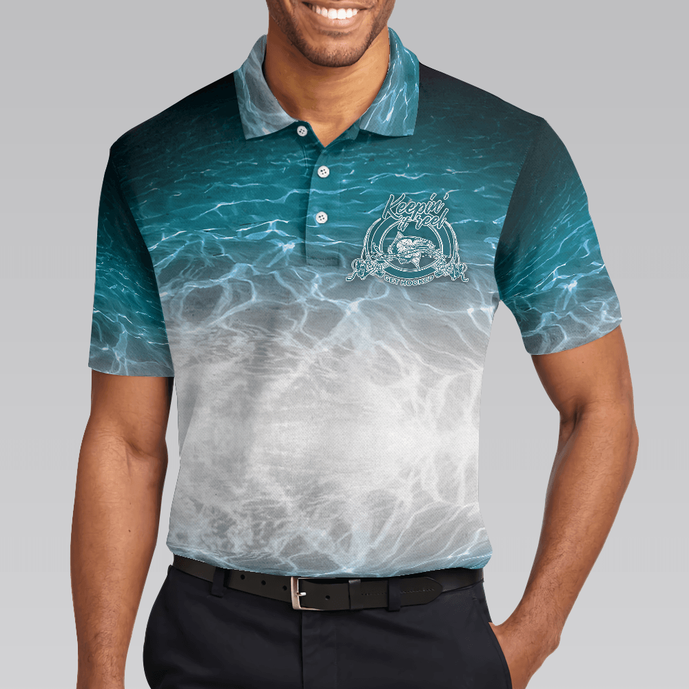 Fishing Men Polo Shirt, Blue Ocean, Fishing Checklist Rod Beer Bait Fish Story Shirt For Men - Best Gift For Fishing Lovers, Fisherman - Amzanimalsgift