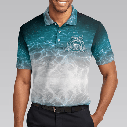 Fishing Men Polo Shirt, Blue Ocean, Fishing Checklist Rod Beer Bait Fish Story Shirt For Men - Best Gift For Fishing Lovers, Fisherman - Amzanimalsgift