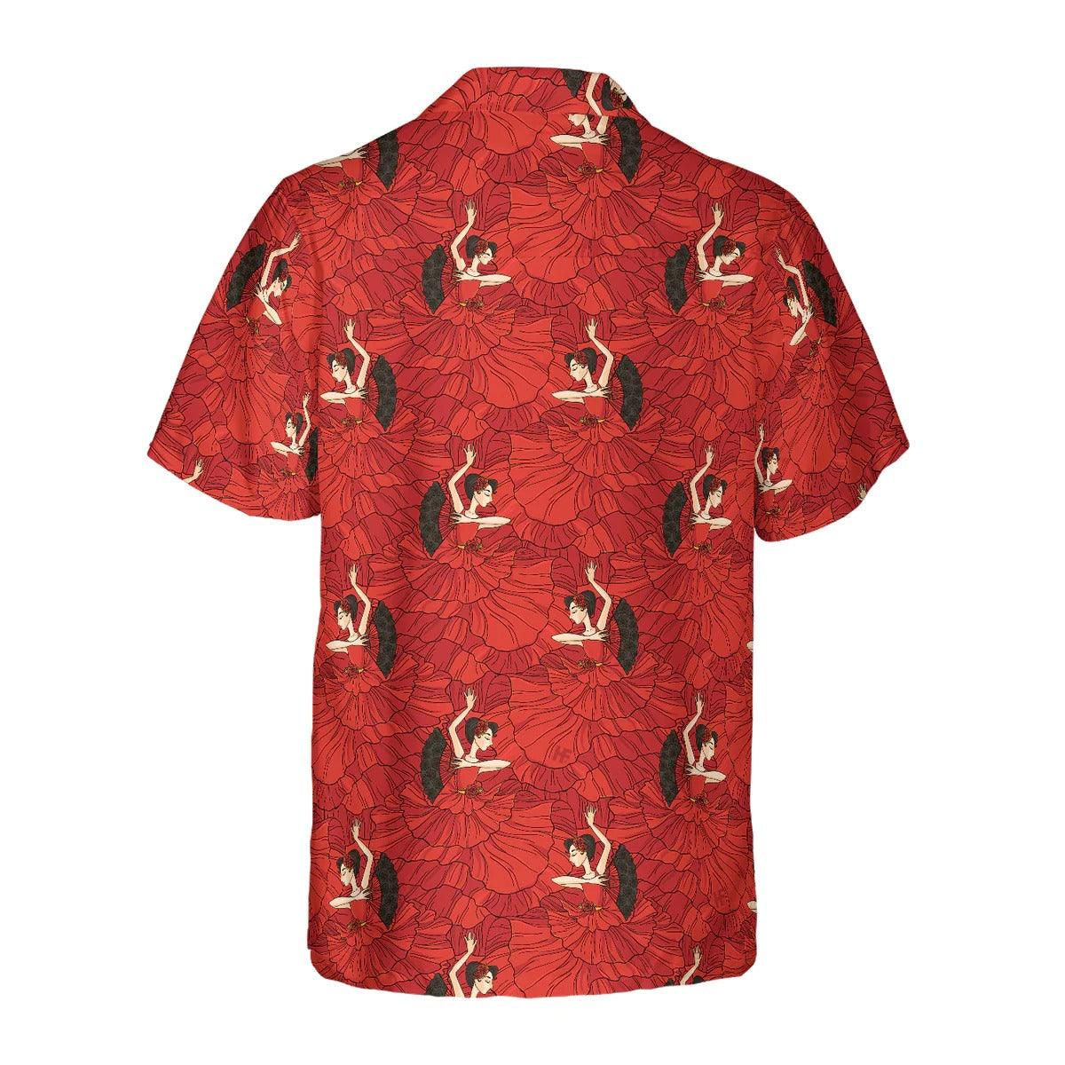 Flamenco Seamless Pattern Aloha Hawaiian Shirt, Flamenco Aloha Hawaiian Shirt For Summer - Perfect Gift For Men, Women, Flamenco Lover, Friend, Family - Amzanimalsgift