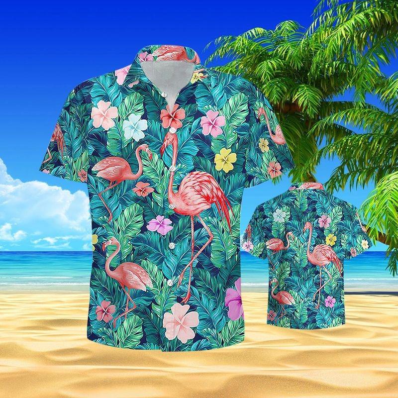 Flamingo Aloha Hawaiian Shirt - Flamingo Tropical Hawaiian Shirt, Tropical Summer Flower Hawaiian Shirt For Men & Women, Flamingo Lover - Amzanimalsgift