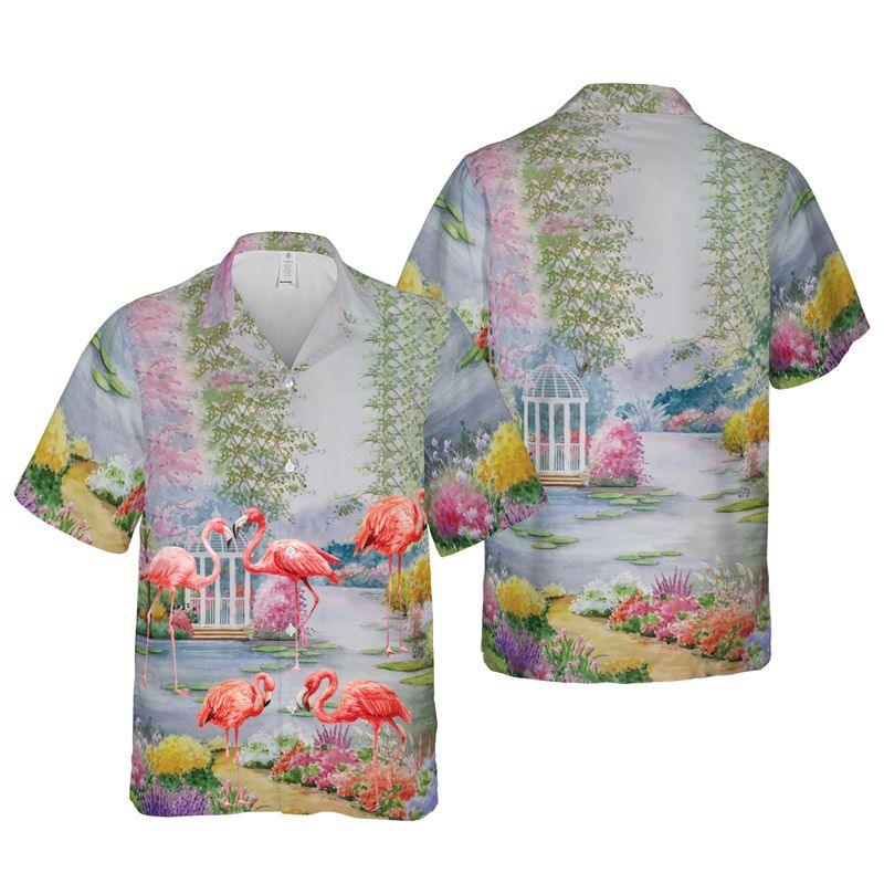 Flamingo Aloha Hawaiian Shirts For Summer, Flowers Hawaiian Set Holiday For Men Women, Gift For Friend, Family, Flamingo Lovers - Amzanimalsgift