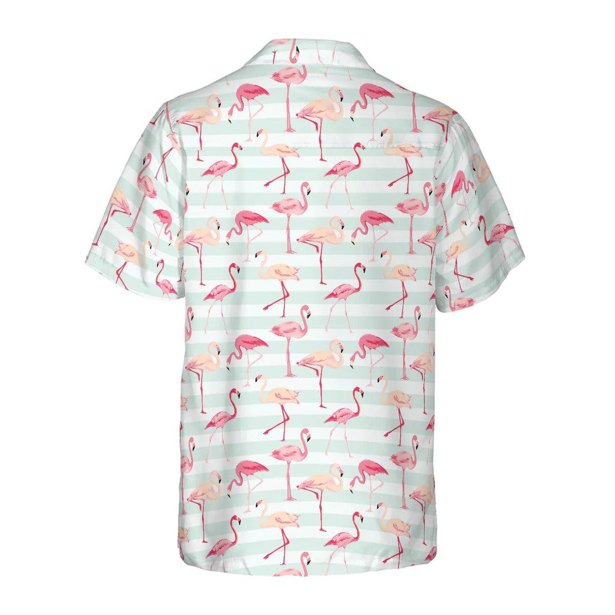 Flamingo Couple Aloha Hawaiian Shirt - Red Flamingo Pattern Hawaiian Shirt - Perfect Gift For Flamingo Lover, Friend, Family - Amzanimalsgift