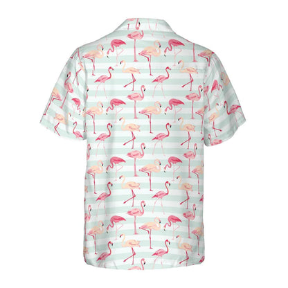 Flamingo Couple Aloha Hawaiian Shirt - Red Flamingo Pattern Hawaiian Shirt - Perfect Gift For Flamingo Lover, Friend, Family - Amzanimalsgift