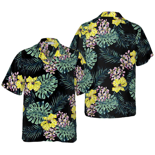 Floral Flower Pattern Hawaiian Shirt, Beach Hawaiian Shirt, Tropical Aloha Shirt For Men Women, Perfect Gift For Husband, Wife, Friend, Family - Amzanimalsgift