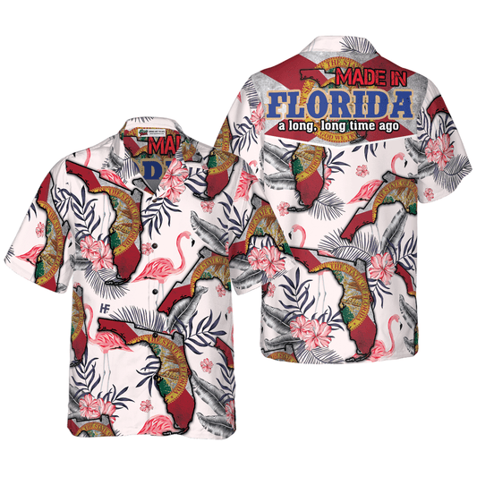 Florida Made In Long Time Hawaiian Shirt, Colorful Tropical Summer Aloha Shirts For Men Women, Perfect Gift For Husband, Wife, Friend, Family - Amzanimalsgift
