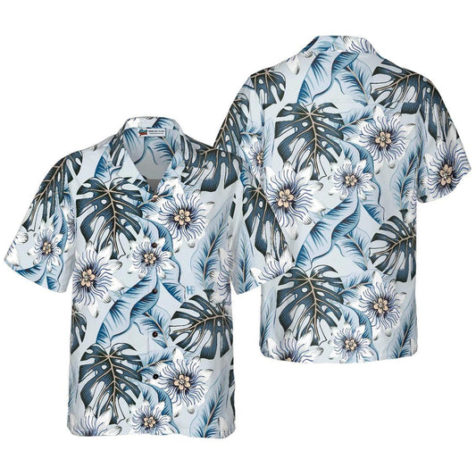 Flower Painting Pattern Hawaiian Shirt, Floral Hawaiian Shirt, Tropical Aloha Shirt For Men Women, Perfect Gift For Husband, Wife, Friend, Family - Amzanimalsgift