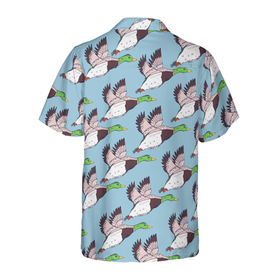 Flying Ducks Hawaiian Shirt, Funny Ducks Aloha Shirt For Men - Perfect Gift For Husband, Boyfriend, Friend, Family - Amzanimalsgift