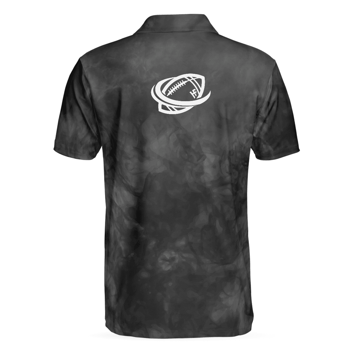 Football Men Polo Shirt, American Football On Smoke Black Theme Background, Best Football Polo Shirt - Gift For Men, American Football Lovers - Amzanimalsgift