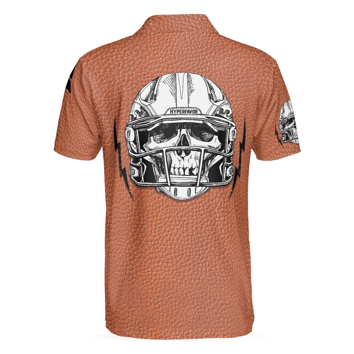 Football Men Polo Shirt, American Football Texture, Skull Football Player Polo Shirt - Gift For Men, American Football Lovers - Amzanimalsgift
