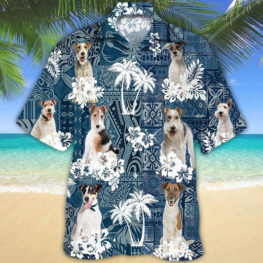 Fox Terrier Hawaiian Shirt - Dog Hawaiian Shirt - Perfect Gift For Friend, Family - Amzanimalsgift