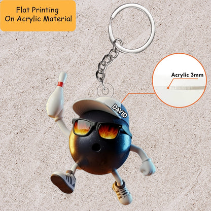 Personalized Funny Bowling Ball & Pin Ornament – Flaming Shades Christmas Decor