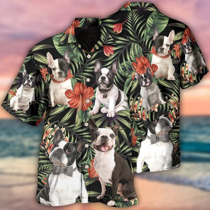 French Bulldog Aloha Hawaii Shirt - Dog Tropical Floral Style Hawaiian Shirt For Summer - Perfect Gift For Dog Lovers, Friend, Family - Amzanimalsgift