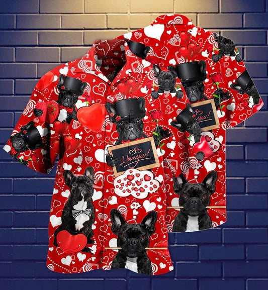 French Bulldog Aloha Hawaii Shirt - Dogs Love You Hawaiian Shirt For Summer - Perfect Gift For Dog Lovers, Friend, Family - Amzanimalsgift