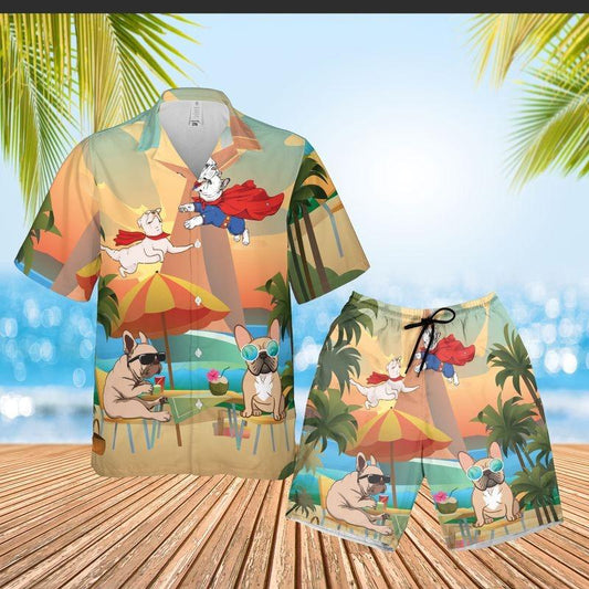 French Bulldog Aloha Hawaiian Shirt - Coconut Hawaiian Shirt, Dog Lover Summer Vacation Hawaiian Shirt For Men & Women, French Bulldog Lover - Amzanimalsgift