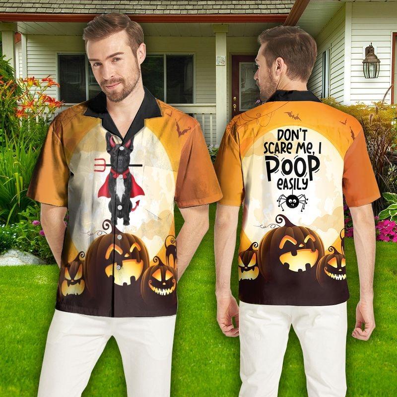 French Bulldog Aloha Hawaiian Shirt - French Bulldog Evil Hawaiian Shirt, Pumpkin Halloween Hawaiian Shirt For Men & Women, French Bulldog Lover - Amzanimalsgift