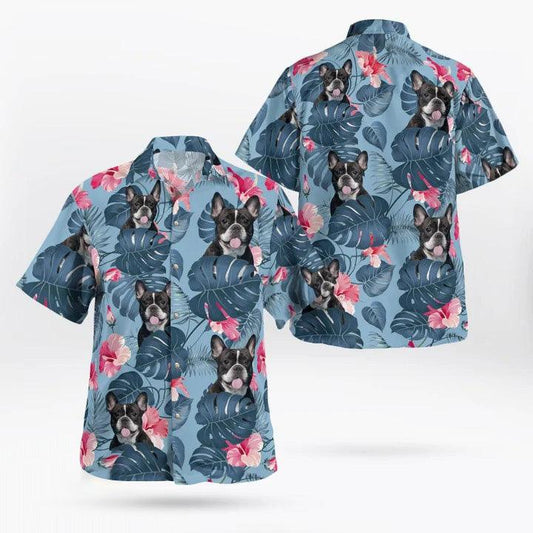 French Bulldog Aloha Hawaiian Shirt, French Bulldog Tropical Floral Pattern Aloha Shirt For Summer - Perfect Gift For Men, Women, Dog Lover, Friend - Amzanimalsgift