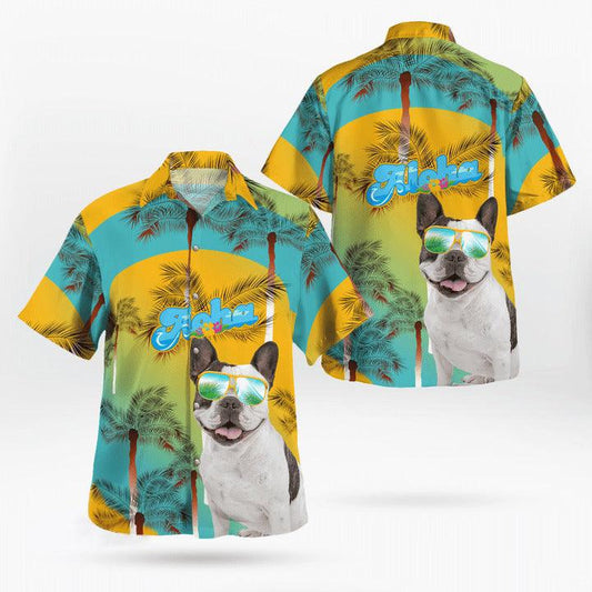 French Bulldog Aloha Hawaiian Shirt - Summer Beach Tropical Leaves Hawaiian Shirt For Summer - Perfect Gift For Dog Lovers Friend, Family - Amzanimalsgift
