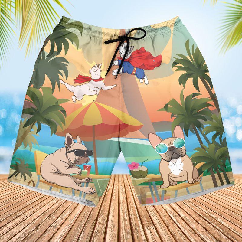 French Bulldog Aloha Hawaiian Shirts For Summer, Tropical Hawaiian Set Holiday Outfits For Men Women, Gift For Friend, Dog Lovers, Dog Mom Dad, Family - Amzanimalsgift