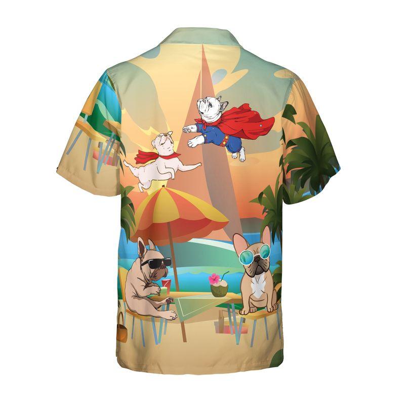 French Bulldog Aloha Hawaiian Shirts For Summer, Tropical Hawaiian Set Holiday Outfits For Men Women, Gift For Friend, Dog Lovers, Dog Mom Dad, Family - Amzanimalsgift