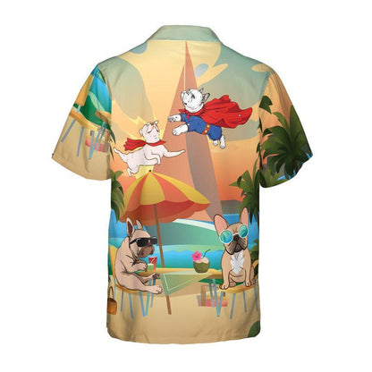 French Bulldog Aloha Hawaiian Shirts For Summer, Tropical Hawaiian Set Holiday Outfits For Men Women, Gift For Friend, Dog Lovers, Dog Mom Dad, Family - Amzanimalsgift