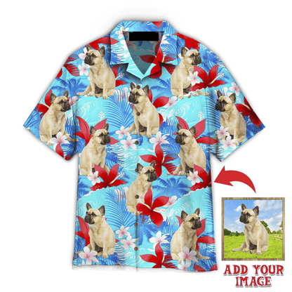 French Bulldog Hawaiian Shirt Custom Photo, French Bulldog Happy With Summer Beach Personalized Hawaiian Shirts - Gift For Dog Lovers, Family, Friends - Amzanimalsgift