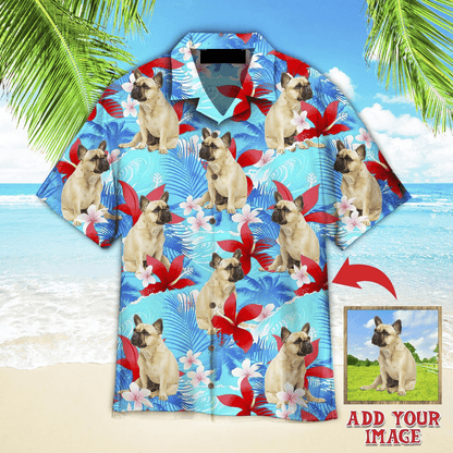 French Bulldog Hawaiian Shirt Custom Photo, French Bulldog Happy With Summer Beach Personalized Hawaiian Shirts - Gift For Dog Lovers, Family, Friends - Amzanimalsgift