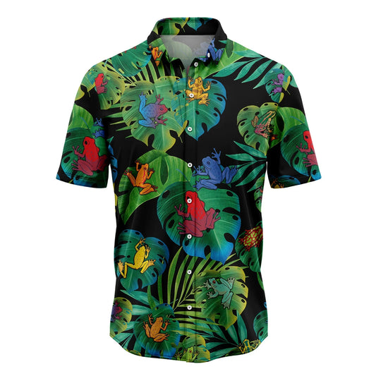 Frogs Hawaiian Shirt, Rainforest Aloha Shirt For Men Women - Perfect Gift For Husband, Boyfriend, Friend, Family, Wife - Amzanimalsgift