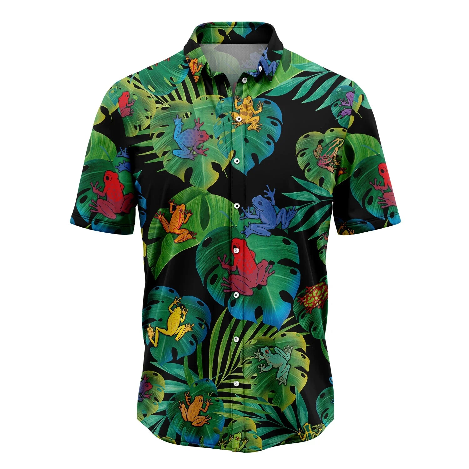 Frogs Hawaiian Shirt, Rainforest Aloha Shirt For Men Women - Perfect Gift For Husband, Boyfriend, Friend, Family, Wife - Amzanimalsgift