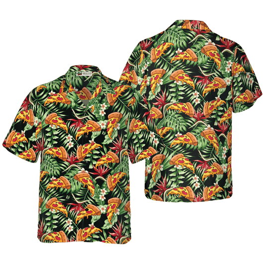 Funky Tropical Pizza Hawaiian Shirt, Colorful Summer Aloha Shirt For Men Women, Perfect Gift For Friend, Team, Pizza Lovers - Amzanimalsgift
